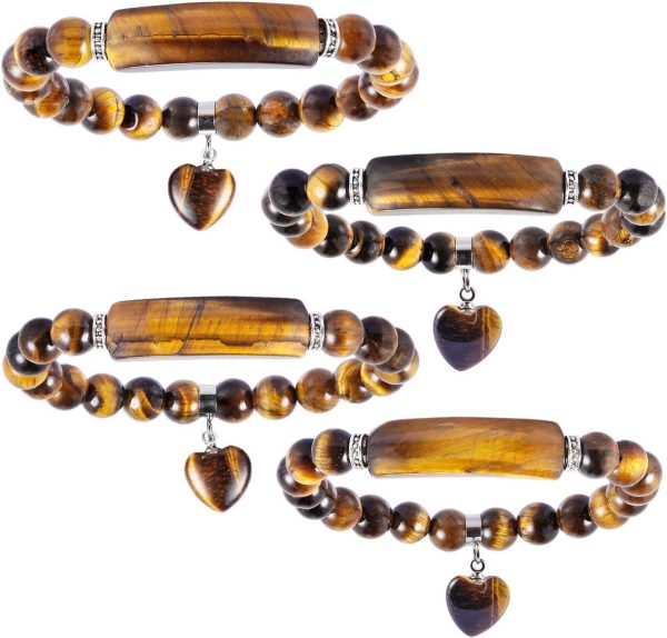 TUMBEELLUWA Healing Stone Bracelet 8mm Beads Chakra Crystal Energy Heart Charm Bracelet Handmade Jewelry for Women - Image 10