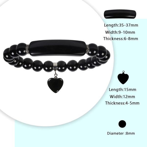 TUMBEELLUWA Healing Stone Bracelet 8mm Beads Chakra Crystal Energy Heart Charm Bracelet Handmade Jewelry for Women - Image 13