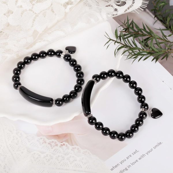 TUMBEELLUWA Healing Stone Bracelet 8mm Beads Chakra Crystal Energy Heart Charm Bracelet Handmade Jewelry for Women - Image 14
