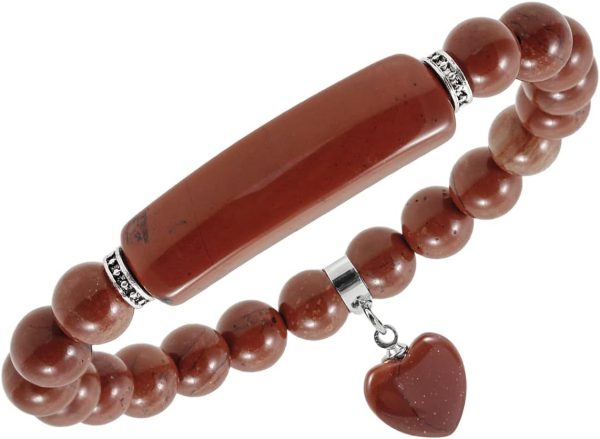 TUMBEELLUWA Healing Stone Bracelet 8mm Beads Chakra Crystal Energy Heart Charm Bracelet Handmade Jewelry for Women - Image 18