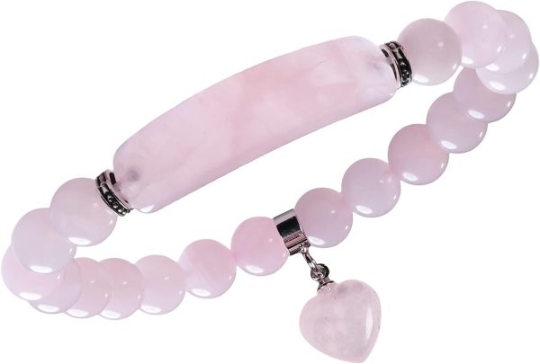 TUMBEELLUWA Healing Stone Bracelet 8mm Beads Chakra Crystal Energy Heart Charm Bracelet Handmade Jewelry for Women - Image 21