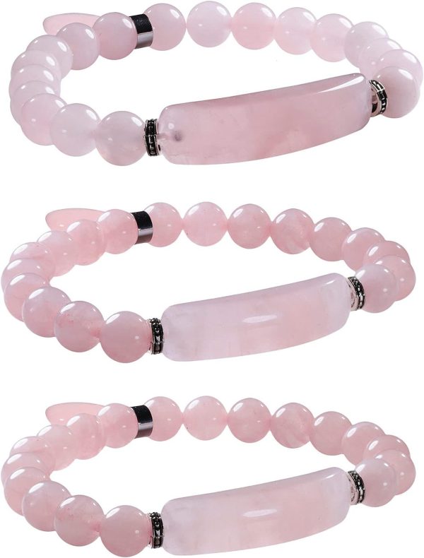 TUMBEELLUWA Healing Stone Bracelet 8mm Beads Chakra Crystal Energy Heart Charm Bracelet Handmade Jewelry for Women - Image 24