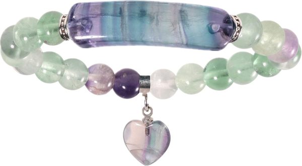 TUMBEELLUWA Healing Stone Bracelet 8mm Beads Chakra Crystal Energy Heart Charm Bracelet Handmade Jewelry for Women - Image 25