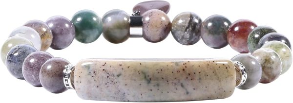 TUMBEELLUWA Healing Stone Bracelet 8mm Beads Chakra Crystal Energy Heart Charm Bracelet Handmade Jewelry for Women - Image 32