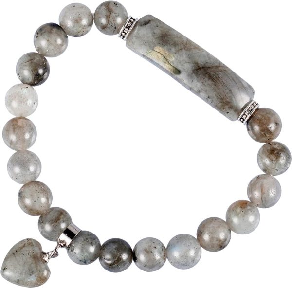 TUMBEELLUWA Healing Stone Bracelet 8mm Beads Chakra Crystal Energy Heart Charm Bracelet Handmade Jewelry for Women - Image 35