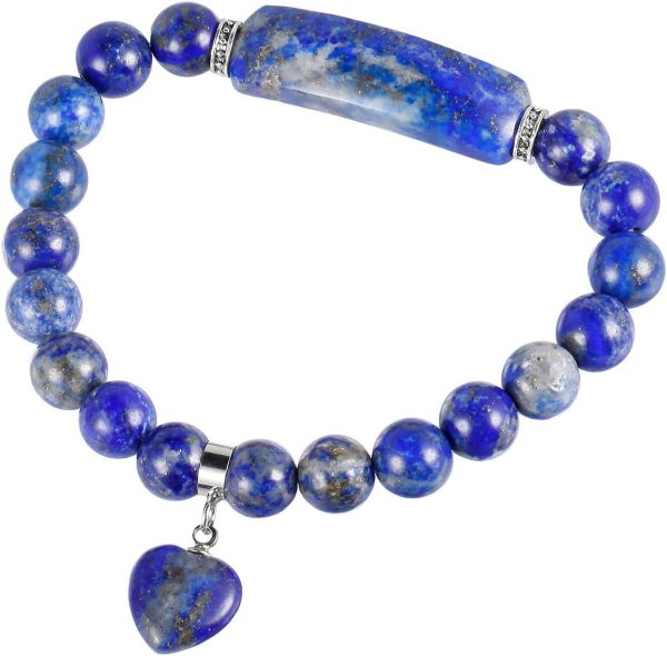 TUMBEELLUWA Healing Stone Bracelet 8mm Beads Chakra Crystal Energy Heart Charm Bracelet Handmade Jewelry for Women - Image 39