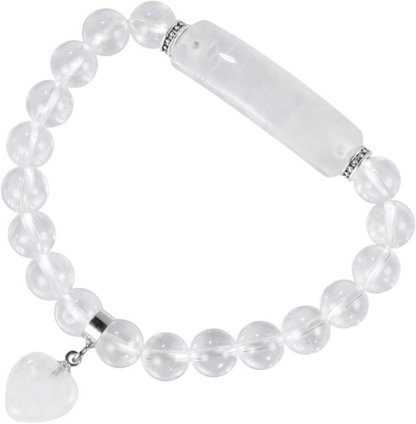 TUMBEELLUWA Healing Stone Bracelet 8mm Beads Chakra Crystal Energy Heart Charm Bracelet Handmade Jewelry for Women - Image 44