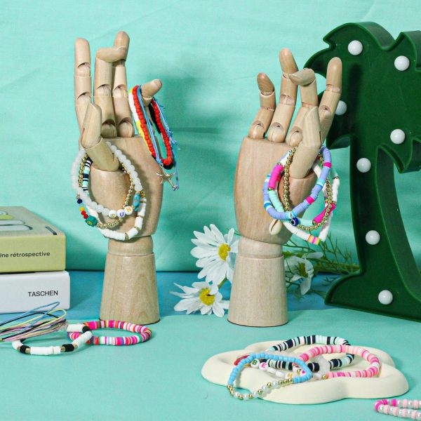 48 Pcs Surfer Heishi Bracelets Clay Beaded Bracelet Stackable Rainbow Friendship Preppy Bracelets Beach Summer Jewelry for Women - Image 6