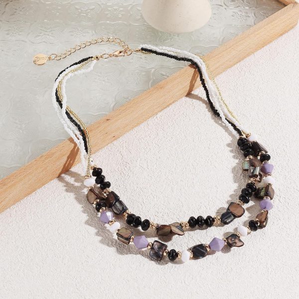 Coiris Layered Shell Beaded Necklaces for Women Handmade Boho Colored Bead Choker Necklace Holiday Style Costume Jewelry for Women - Image 17