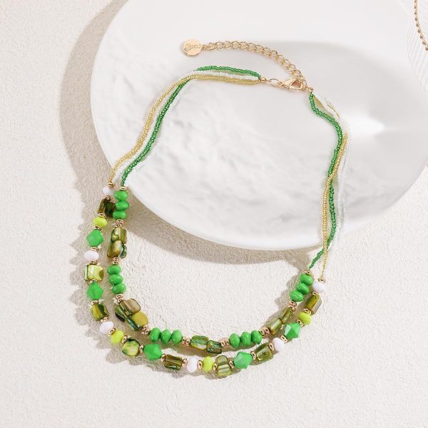 Coiris Layered Shell Beaded Necklaces for Women Handmade Boho Colored Bead Choker Necklace Holiday Style Costume Jewelry for Women - Image 28