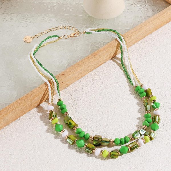 Coiris Layered Shell Beaded Necklaces for Women Handmade Boho Colored Bead Choker Necklace Holiday Style Costume Jewelry for Women - Image 30