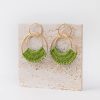 Raffia Hoop Earrings for Women Fun Boho Summer Beach Earrings Lightweight Handmade Straw Wicker Rattan Dangle Earrings Statement Geometric Round Drop Earrings - Image 11