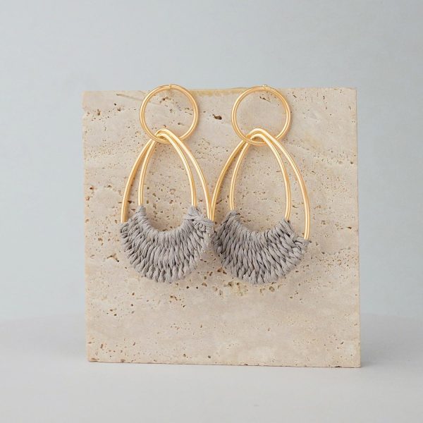 Raffia Hoop Earrings for Women Fun Boho Summer Beach Earrings Lightweight Handmade Straw Wicker Rattan Dangle Earrings Statement Geometric Round Drop Earrings - Image 17