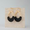 Raffia Hoop Earrings for Women Fun Boho Summer Beach Earrings Lightweight Handmade Straw Wicker Rattan Dangle Earrings Statement Geometric Round Drop Earrings - Image 22