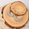 Raffia Hoop Earrings for Women Fun Boho Summer Beach Earrings Lightweight Handmade Straw Wicker Rattan Dangle Earrings Statement Geometric Round Drop Earrings - Image 26