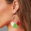 Raffia Hoop Earrings for Women Fun Boho Summer Beach Earrings Lightweight Handmade Straw Wicker Rattan Dangle Earrings Statement Geometric Round Drop Earrings - Image 41