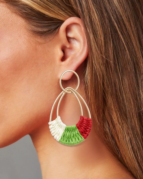 Raffia Hoop Earrings for Women Fun Boho Summer Beach Earrings Lightweight Handmade Straw Wicker Rattan Dangle Earrings Statement Geometric Round Drop Earrings - Image 41