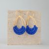 Raffia Hoop Earrings for Women Fun Boho Summer Beach Earrings Lightweight Handmade Straw Wicker Rattan Dangle Earrings Statement Geometric Round Drop Earrings - Image 53