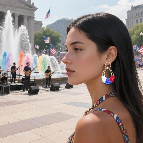 Raffia Hoop Earrings for Women Fun Boho Summer Beach Earrings Lightweight Handmade Straw Wicker Rattan Dangle Earrings Statement Geometric Round Drop Earrings - Image 62