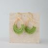 Raffia Hoop Earrings for Women Fun Boho Summer Beach Earrings Lightweight Handmade Straw Wicker Rattan Dangle Earrings Statement Geometric Round Drop Earrings - Image 71