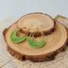 Raffia Hoop Earrings for Women Fun Boho Summer Beach Earrings Lightweight Handmade Straw Wicker Rattan Dangle Earrings Statement Geometric Round Drop Earrings - Image 72