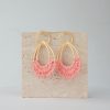 Raffia Hoop Earrings for Women Fun Boho Summer Beach Earrings Lightweight Handmade Straw Wicker Rattan Dangle Earrings Statement Geometric Round Drop Earrings - Image 81