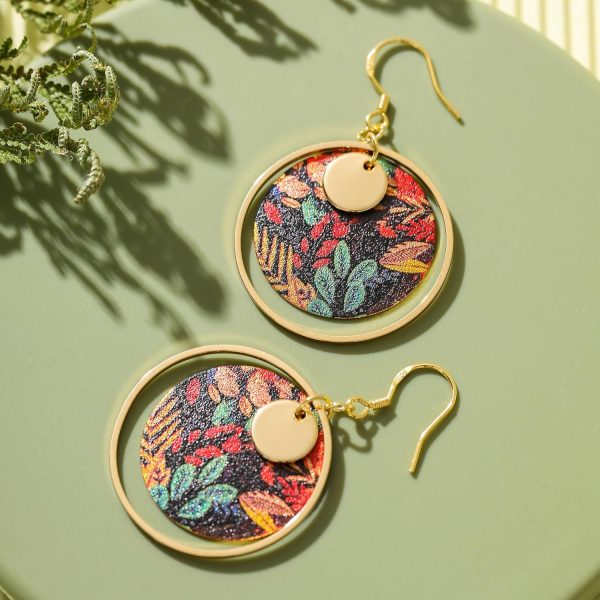 Boho Earrings, Statement Earrings, Teardrop Sunflower Earrings, Dangle Ethnic Earrings for Women, Handmade Bohemian Trendy Boho Vintage Jewelry - Image 12