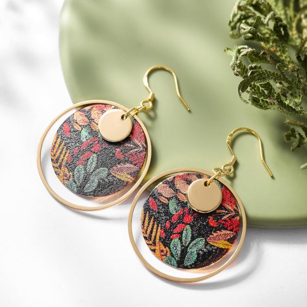 Boho Earrings, Statement Earrings, Teardrop Sunflower Earrings, Dangle Ethnic Earrings for Women, Handmade Bohemian Trendy Boho Vintage Jewelry - Image 13
