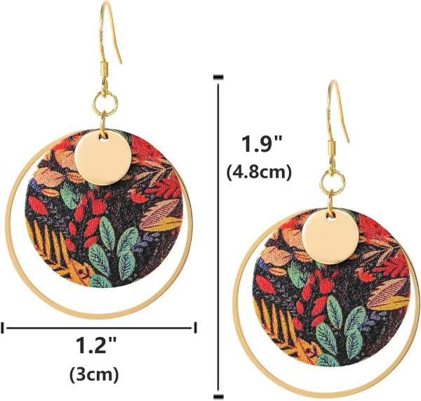Boho Earrings, Statement Earrings, Teardrop Sunflower Earrings, Dangle Ethnic Earrings for Women, Handmade Bohemian Trendy Boho Vintage Jewelry - Image 14
