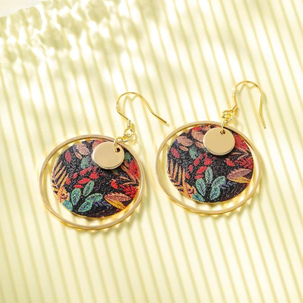 Boho Earrings, Statement Earrings, Teardrop Sunflower Earrings, Dangle Ethnic Earrings for Women, Handmade Bohemian Trendy Boho Vintage Jewelry - Image 15