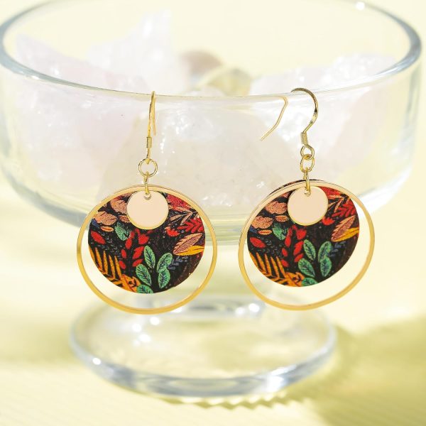 Boho Earrings, Statement Earrings, Teardrop Sunflower Earrings, Dangle Ethnic Earrings for Women, Handmade Bohemian Trendy Boho Vintage Jewelry - Image 16