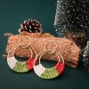 Raffia Hoop Earrings for Women Fun Boho Summer Beach Earrings Lightweight Handmade Straw Wicker Rattan Dangle Earrings Statement Geometric Round Drop Earrings - Image 99