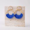 Raffia Hoop Earrings for Women Fun Boho Summer Beach Earrings Lightweight Handmade Straw Wicker Rattan Dangle Earrings Statement Geometric Round Drop Earrings - Image 104