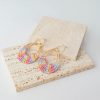 Raffia Hoop Earrings for Women Fun Boho Summer Beach Earrings Lightweight Handmade Straw Wicker Rattan Dangle Earrings Statement Geometric Round Drop Earrings - Image 115