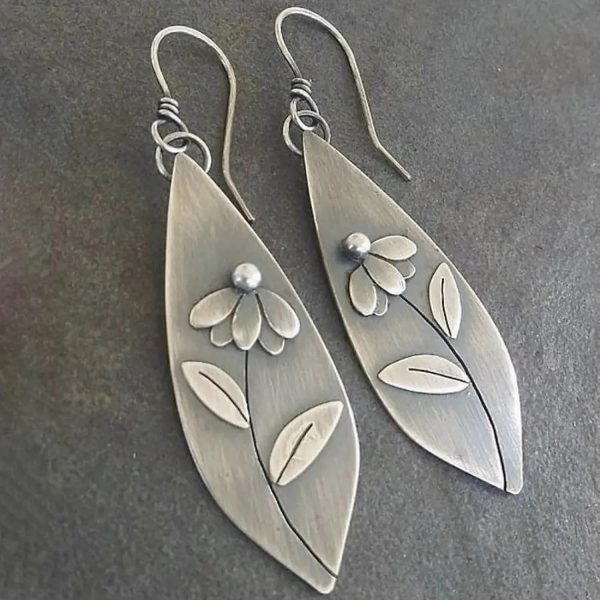 Boho Earrings, Statement Earrings, Teardrop Sunflower Earrings, Dangle Ethnic Earrings for Women, Handmade Bohemian Trendy Boho Vintage Jewelry - Image 43