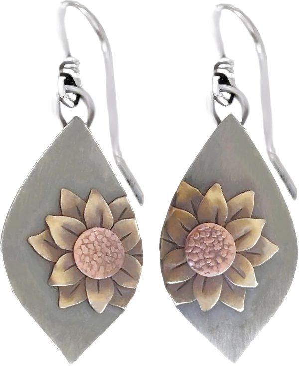 Boho Earrings, Statement Earrings, Teardrop Sunflower Earrings, Dangle Ethnic Earrings for Women, Handmade Bohemian Trendy Boho Vintage Jewelry - Image 49