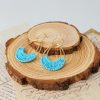 Raffia Hoop Earrings for Women Fun Boho Summer Beach Earrings Lightweight Handmade Straw Wicker Rattan Dangle Earrings Statement Geometric Round Drop Earrings - Image 133
