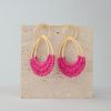 Raffia Hoop Earrings for Women Fun Boho Summer Beach Earrings Lightweight Handmade Straw Wicker Rattan Dangle Earrings Statement Geometric Round Drop Earrings - Image 146