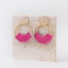 Raffia Hoop Earrings for Women Fun Boho Summer Beach Earrings Lightweight Handmade Straw Wicker Rattan Dangle Earrings Statement Geometric Round Drop Earrings - Image 150