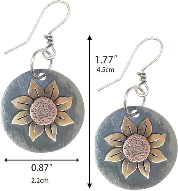 Boho Earrings, Statement Earrings, Teardrop Sunflower Earrings, Dangle Ethnic Earrings for Women, Handmade Bohemian Trendy Boho Vintage Jewelry - Image 83