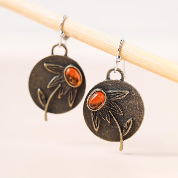Boho Earrings, Statement Earrings, Teardrop Sunflower Earrings, Dangle Ethnic Earrings for Women, Handmade Bohemian Trendy Boho Vintage Jewelry - Image 86