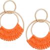 Raffia Hoop Earrings for Women Fun Boho Summer Beach Earrings Lightweight Handmade Straw Wicker Rattan Dangle Earrings Statement Geometric Round Drop Earrings - Image 162