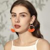 Raffia Hoop Earrings for Women Fun Boho Summer Beach Earrings Lightweight Handmade Straw Wicker Rattan Dangle Earrings Statement Geometric Round Drop Earrings - Image 167