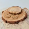 Raffia Hoop Earrings for Women Fun Boho Summer Beach Earrings Lightweight Handmade Straw Wicker Rattan Dangle Earrings Statement Geometric Round Drop Earrings - Image 176