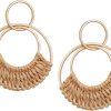 Raffia Hoop Earrings for Women Fun Boho Summer Beach Earrings Lightweight Handmade Straw Wicker Rattan Dangle Earrings Statement Geometric Round Drop Earrings - Image 178