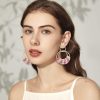 Raffia Hoop Earrings for Women Fun Boho Summer Beach Earrings Lightweight Handmade Straw Wicker Rattan Dangle Earrings Statement Geometric Round Drop Earrings - Image 189