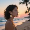 Raffia Hoop Earrings for Women Fun Boho Summer Beach Earrings Lightweight Handmade Straw Wicker Rattan Dangle Earrings Statement Geometric Round Drop Earrings - Image 195
