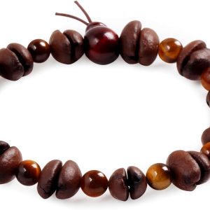 Day Day Up Real Coffee Bean Charm Bracelet for Men & Women Handmade Stretch Beaded Bracelet – Unique Jewelry Gift for Coffee Lovers Bracelets