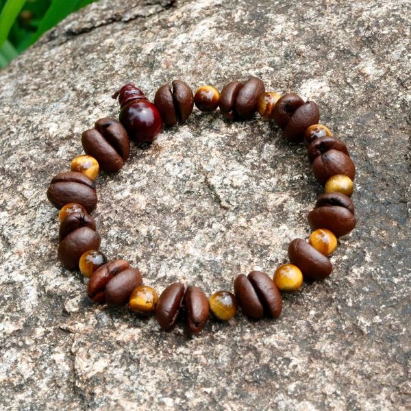 Day Day Up Real Coffee Bean Charm Bracelet for Men & Women Handmade Stretch Beaded Bracelet – Unique Jewelry Gift for Coffee Lovers Bracelets - Image 2