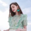 Raffia Hoop Earrings for Women Fun Boho Summer Beach Earrings Lightweight Handmade Straw Wicker Rattan Dangle Earrings Statement Geometric Round Drop Earrings - Image 197